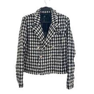 House of Harlow 1960 Tweed Frayed Blazer EUC